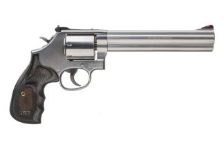 Smith & Wesson S&W 686+ 357 7SS 7RD WOOD AS: 150855: 22188145151